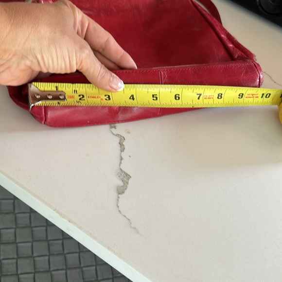 Hobo cross body purse, darling details, beautiful red color with silver trim! - Picture 7 of 9